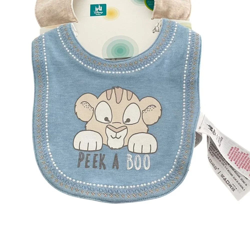 Disney Store Dumbo Bambi Simba Bib Set for Baby